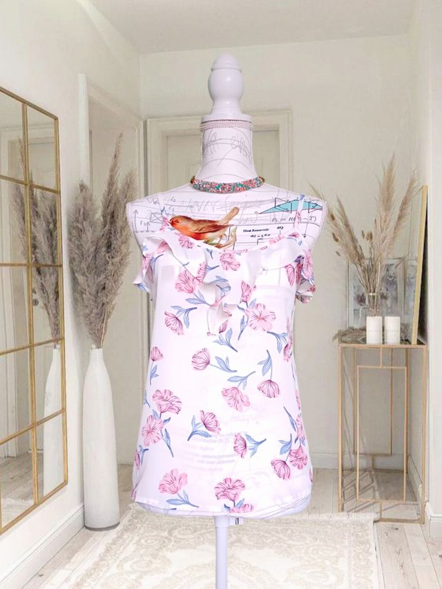 Blusa escote volantes Mulaya Talla S