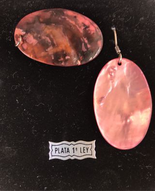 Pendientes de plata y nácar