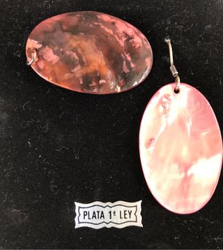 Pendientes de plata y nácar