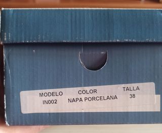 Manoletinas piel talla 38