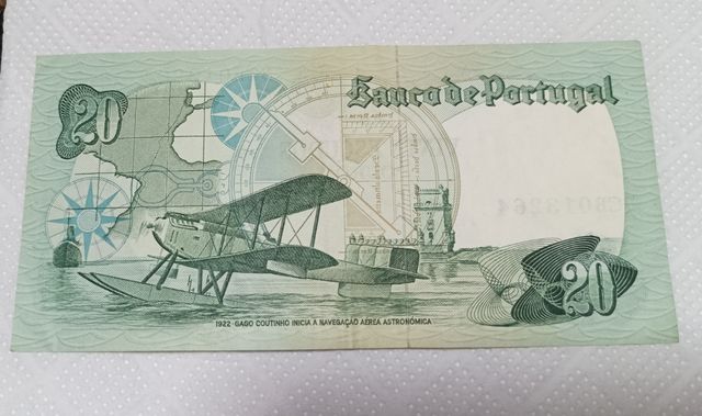 billete de veinte escudos