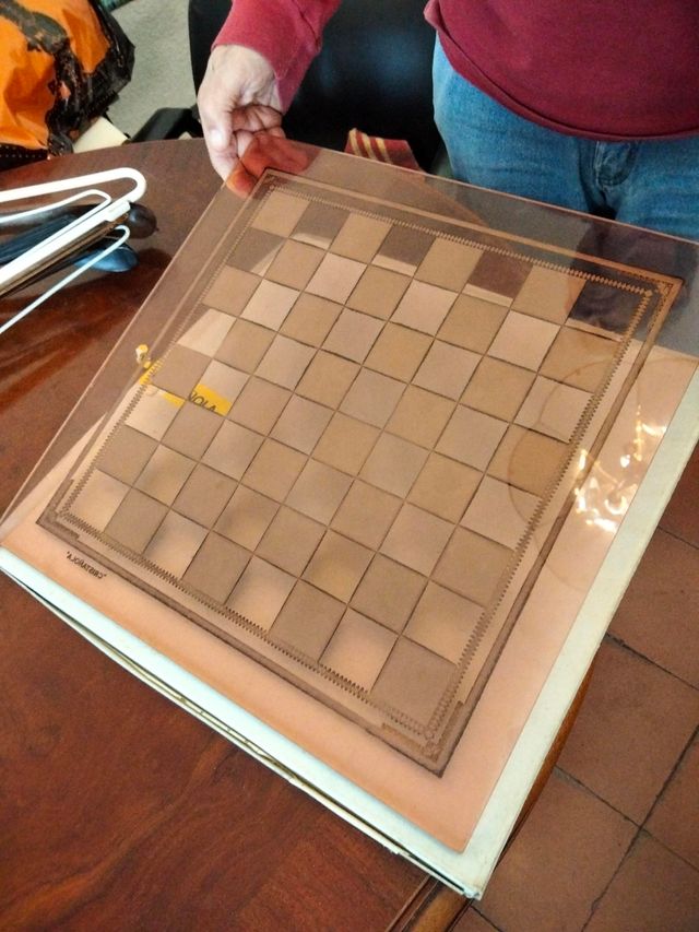 Tablero agedrez de cristal