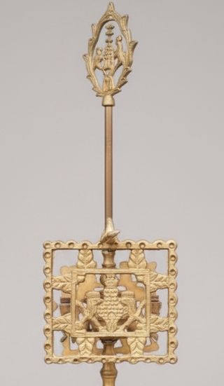 ANTIGUO CANDIL DE BRONCE DORADO