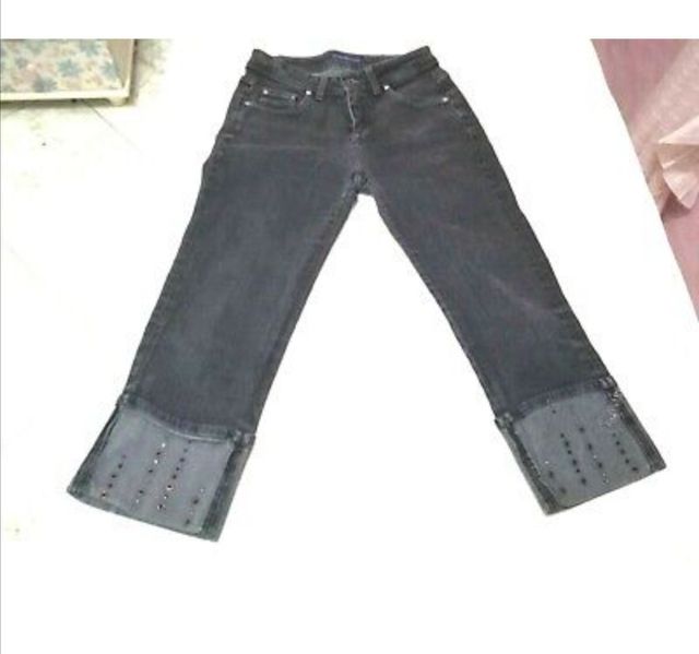 Trussardi jeans nero da donna, modello capri
