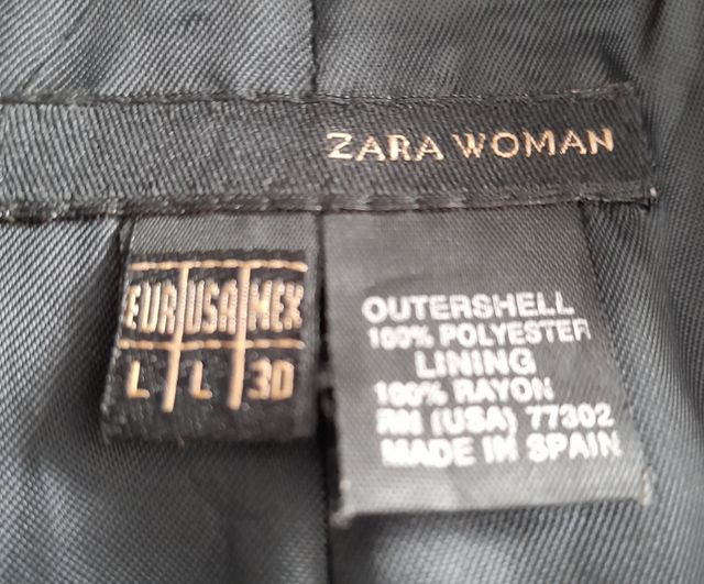 Gabardina negra mujer talla L