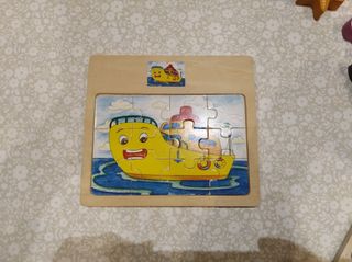 Lote 3 juegos y puzzles de madera