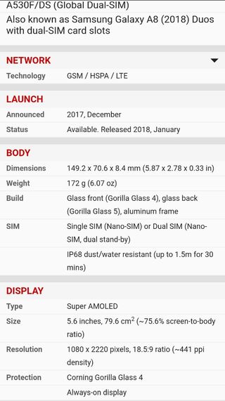 SAMSUNG A8 2018 NEGRO NUEVO