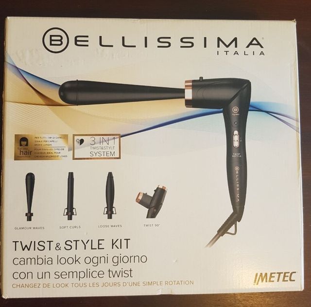 Arricciacapelli, 3 accessori. Imetec
