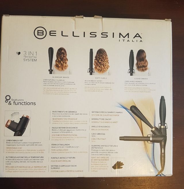 Arricciacapelli, 3 accessori. Imetec