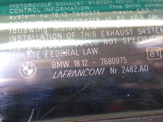 SILENCIOSO LADO DERECHO, BMW F 650 GS, DAKAR