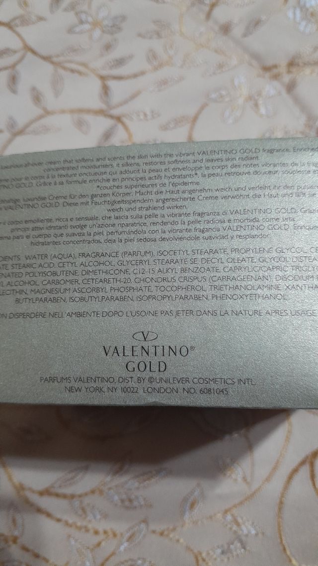 Valentino gold crema da corpo profumata