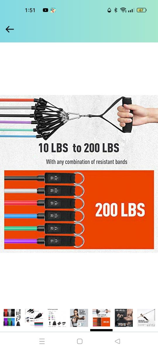 Bandas elásticas 200 Lb