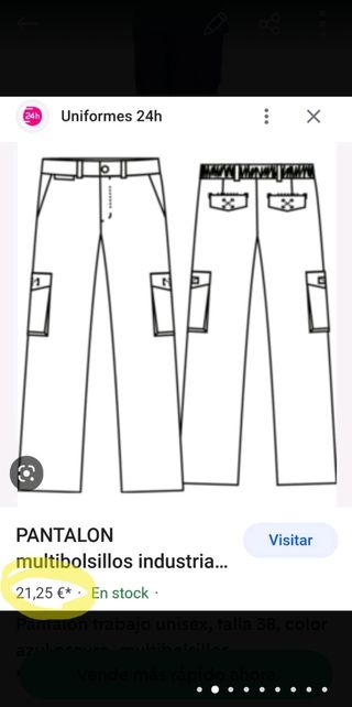 NUEVO Pantalón trabajo talla 38