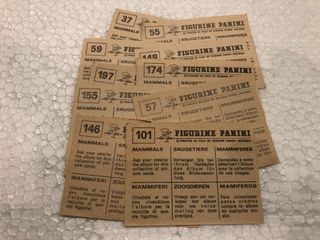 LOTE 10 CROMOS PANINI MAMIFEROS