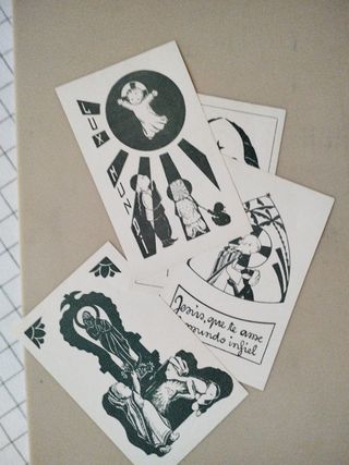 lote de 5 estampas religiosas infantiles