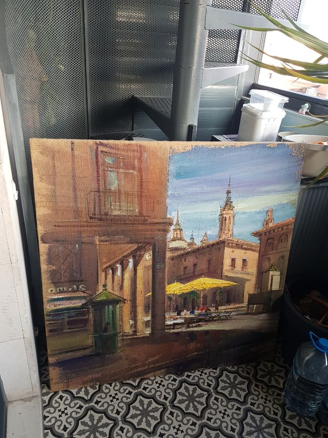 Pintura de Plaza del Pilar de Zaragoza