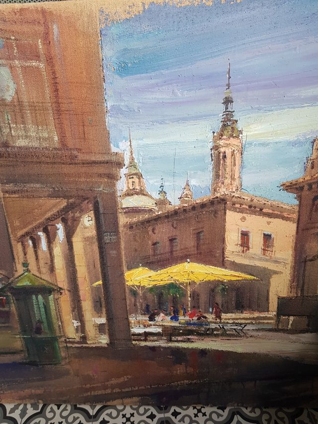 Pintura de Plaza del Pilar de Zaragoza