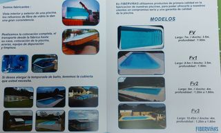 Piscina de poliéster y fibra de vidrio