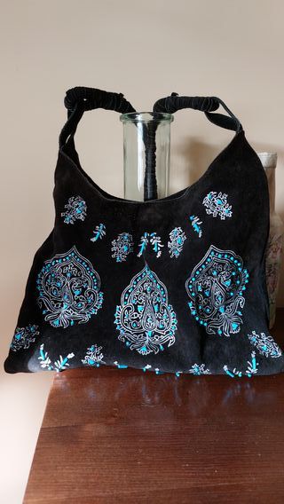 Bolso piel serraje