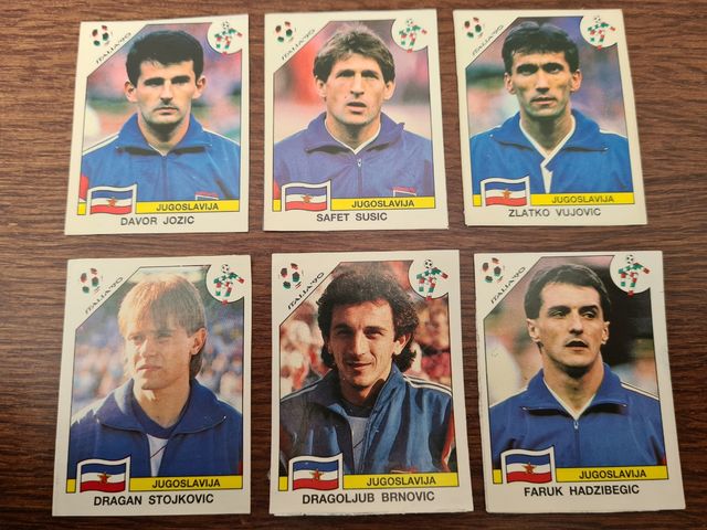7 CROMOS MUNDIAL ITALIA 90.YUGOSLAVIA