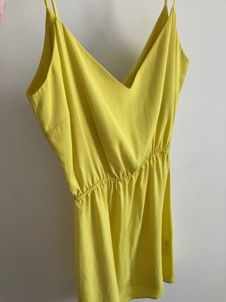 Vestido camisón amarillo Oysho talla S