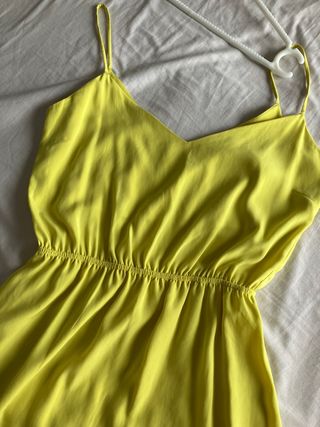 Vestido camisón amarillo Oysho talla S