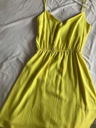 Vestido camisón amarillo Oysho talla S