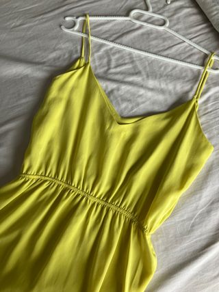 Vestido camisón amarillo Oysho talla S