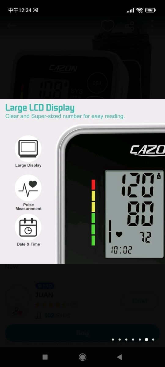 CAZON Monitor de presión arterial - Máquina de pre