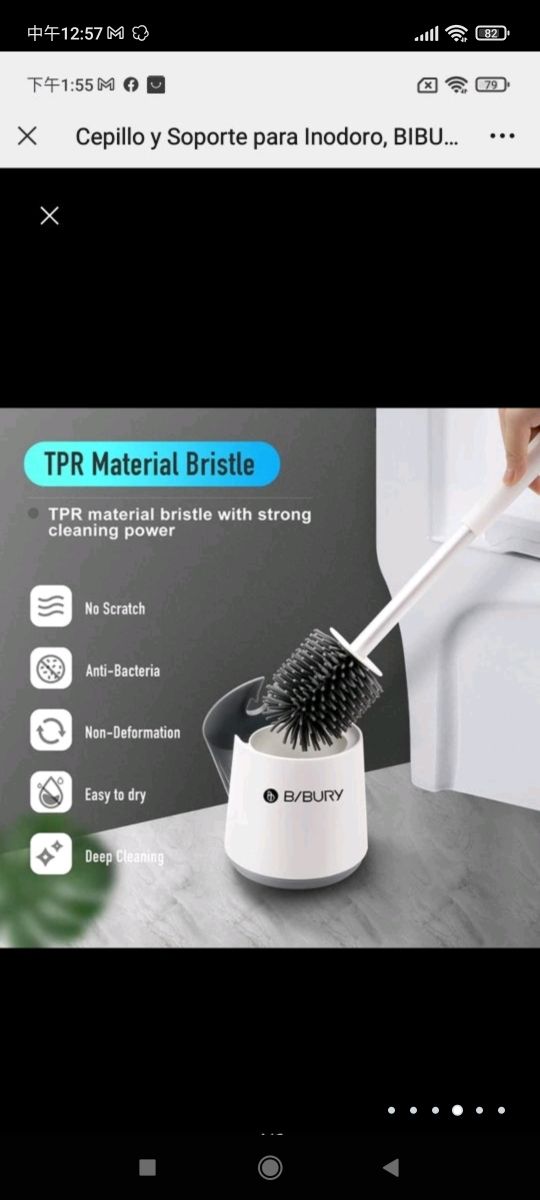Cepillo y Soporte para Inodoro, BIBURY Escobillas