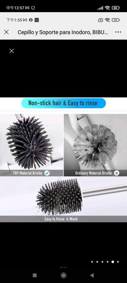 Cepillo y Soporte para Inodoro, BIBURY Escobillas