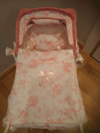 Carrito bebe rosa lazos