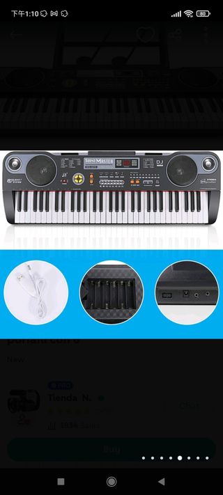 Teclado Musical Digital Electrónico portátil con 6