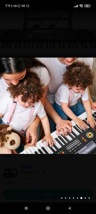 Teclado Musical Digital Electrónico portátil con 6