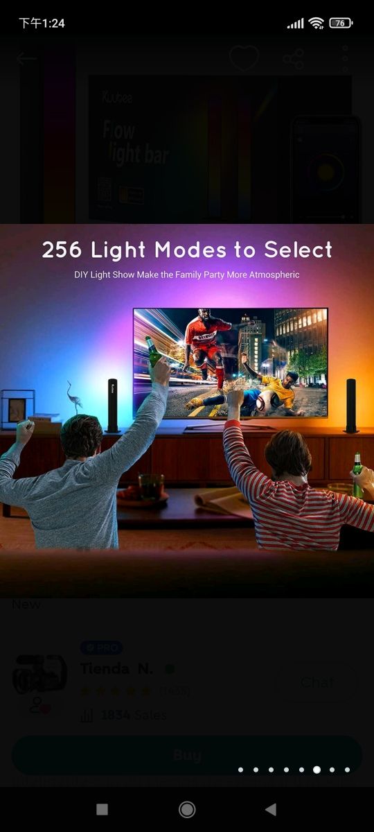 Kuubee Barras Luz Led RGB, lámpara Led inteligente