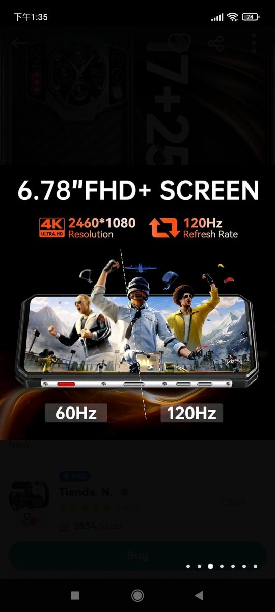 OUKITEL WP21 (2023) Teléfono Móvil Resistente 9800