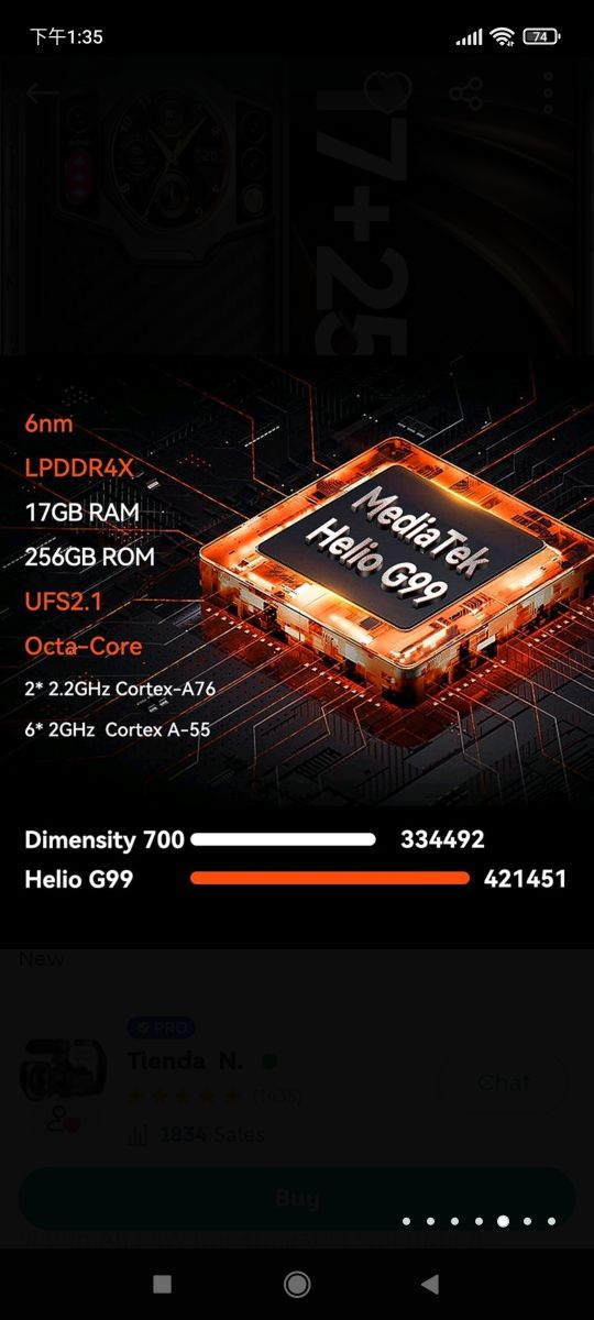 OUKITEL WP21 (2023) Teléfono Móvil Resistente 9800