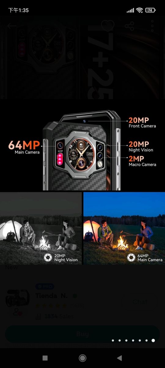 OUKITEL WP21 (2023) Teléfono Móvil Resistente 9800