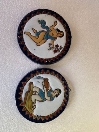 Cerámicas de cuerda seca.