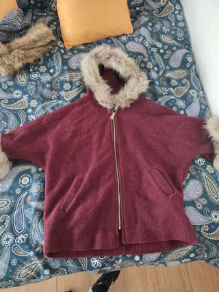 abrigo tipo poncho talla L/XL oversize