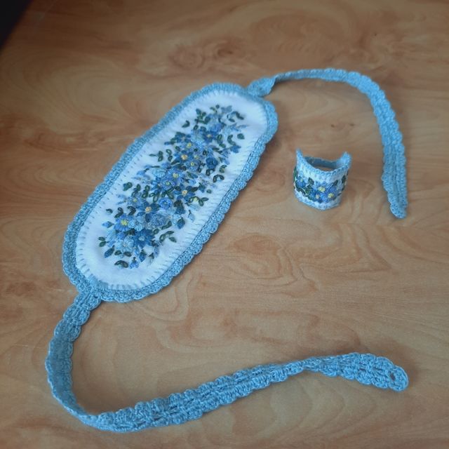 Pulsera Cielo Azul, anillo de REGALO.100% artesano