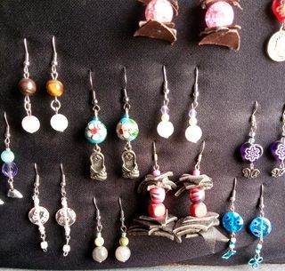 Pendientes Artesanales de Cristal Italiano.