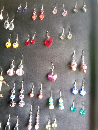 Pendientes Artesanales de Cristal Italiano.