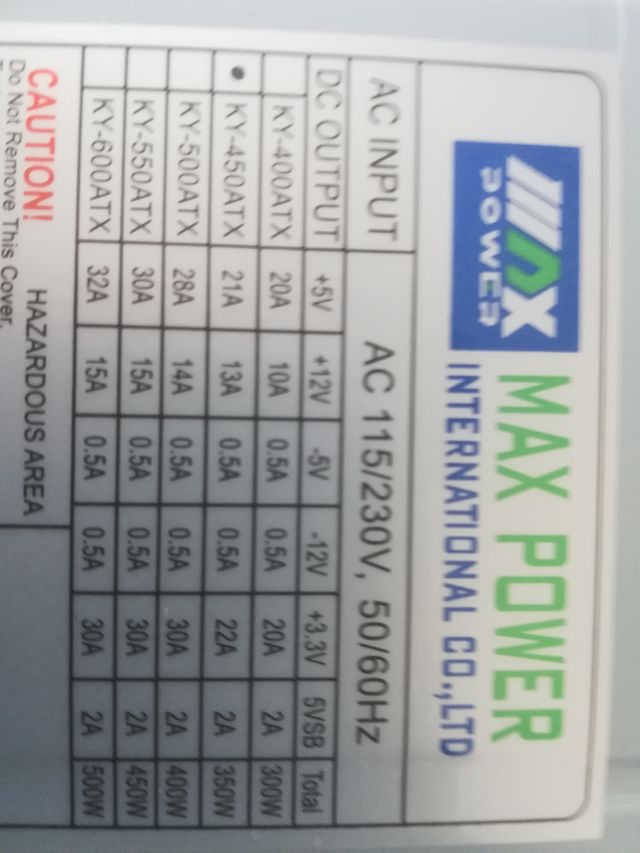 Fonte de alimentação ATX 450