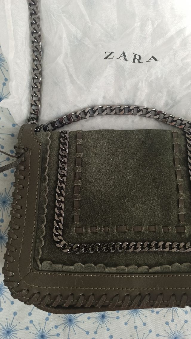 Borsa verde tracolla zara