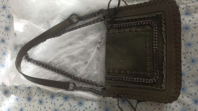 Borsa verde tracolla zara