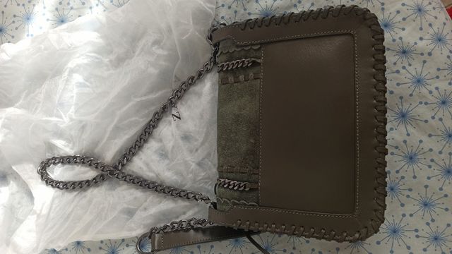 Borsa verde tracolla zara