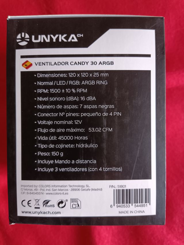PACK 3 VENTILADORES 12CM + CONTROLADORA