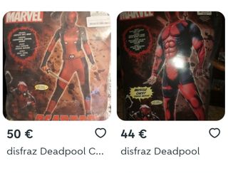 Traje de chica de DEADPOOL. talla S.