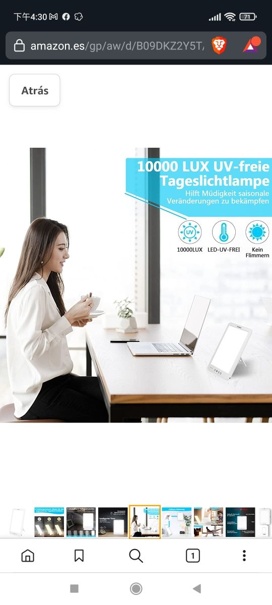 DOMUMLUX, Lámpara fluorescente Lámpara de fototera